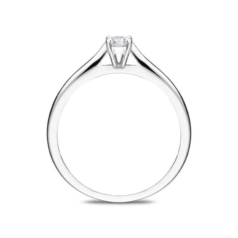 18ct White Gold 0.17ct Diamond Brilliant Cut Solitaire Ring R560