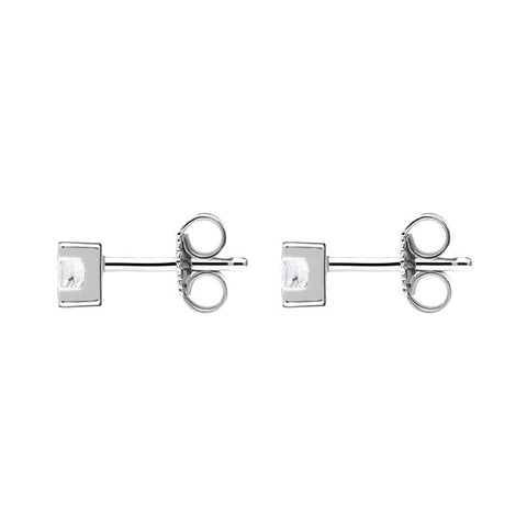 18ct White Gold 0.50ct Diamond Claw Set Solitaire Stud Earrings