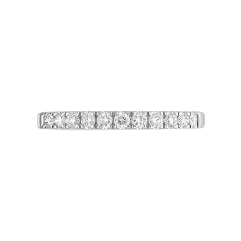 18ct White Gold Diamond Eleven Stone Half Eternity Ring, FEU-1686._2