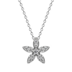 18ct White Gold Diamond Flower Pendant P2668C