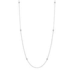 18ct White Gold Diamond Long Necklet N1026