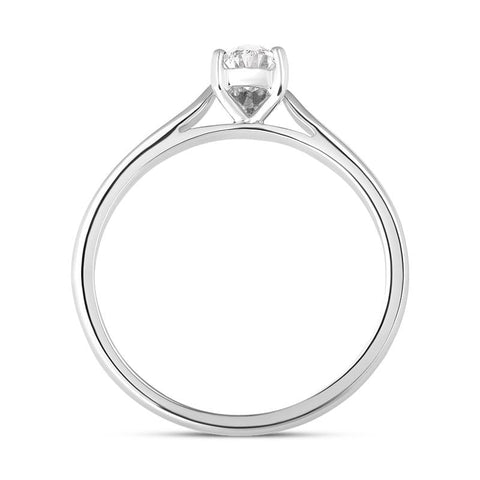 18ct White Gold Diamond Pear Cut Solitaire Ring, FEU-2362_3