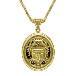 18ct Yellow Gold Whitby Jet Commemorative Dracula Necklace, P1974.