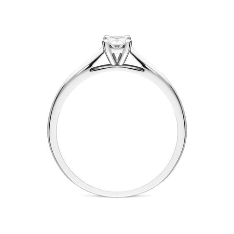 18ct White Gold 0.20ct Diamond Brilliant Cut Solitaire Ring FEU-2195
