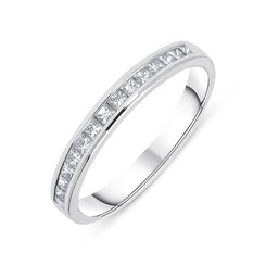 18ct White Gold 0.30ct Diamond Channel Set Half Eternity Ring 523R