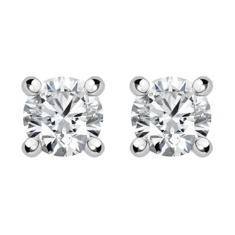 18ct White Gold 0.30ct Diamond Solitaire Stud Earrings