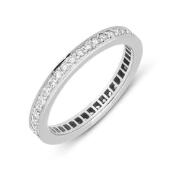 18ct White Gold 0.46ct Diamond Full Eternity Ring-feu-826