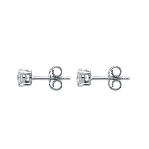 18ct White Gold 0.63ct Diamond Brilliant Cut Stud Earrings, FEU-1309.