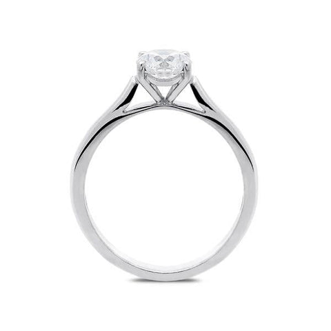 18ct White Gold 0.71ct Diamond Brilliant Cut Solitaire Ring, FEU-479.