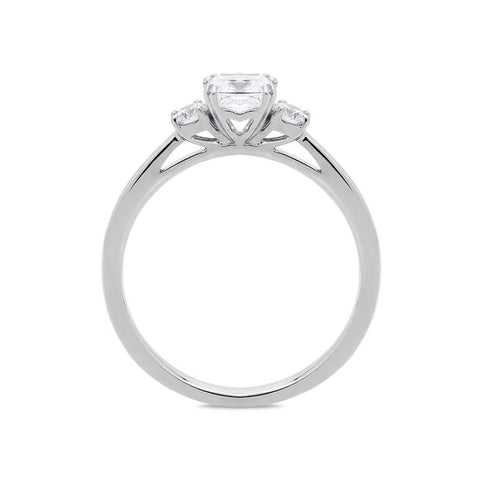18ct White Gold 0.71ct Diamond Trilogy Ring R1118