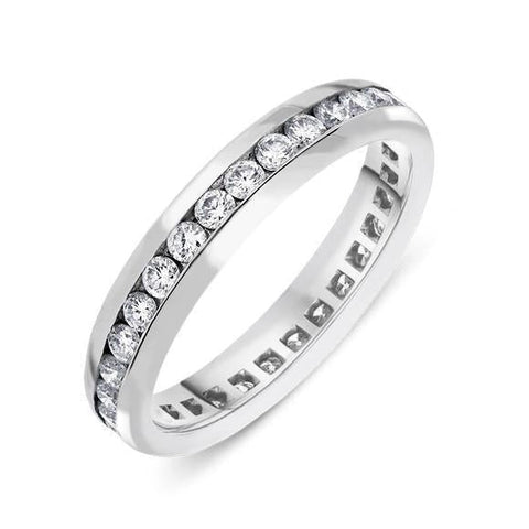 18ct White Gold 0.80ct Diamond Channel Set Eternity Ring. FEU-832.