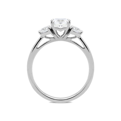 18ct White Gold 1.38ct Diamond Trilogy Ring R1117