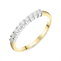 18ct Yellow Gold 0.26ct Diamond Half Eternity Ring FEU-2194