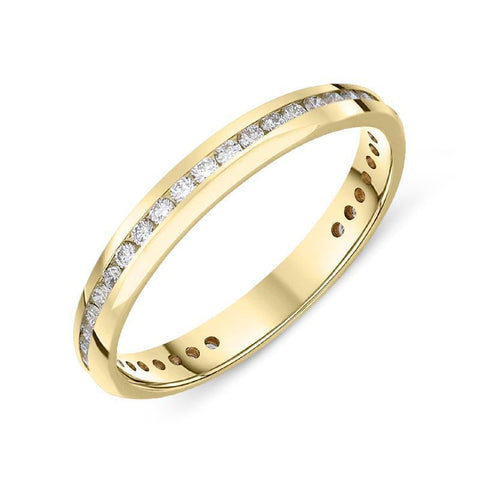 18ct Yellow Gold 0.43ct Diamond Channel Set Eternity Ring