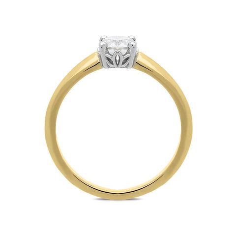 18ct Yellow Gold 0.50ct Diamond Solitaire Ring. Q1575.