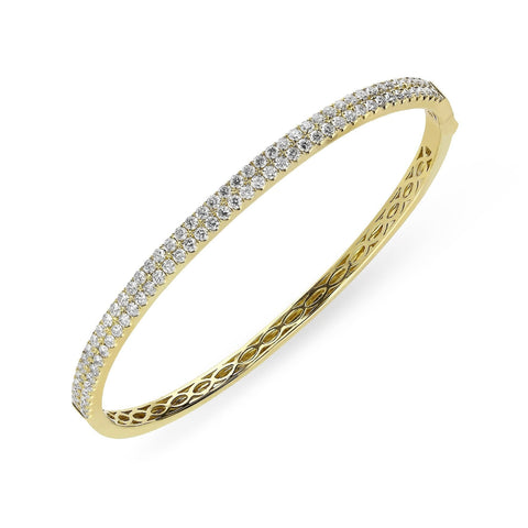 18ct Yellow Gold 1.87ct Diamond Bangle, G00190.