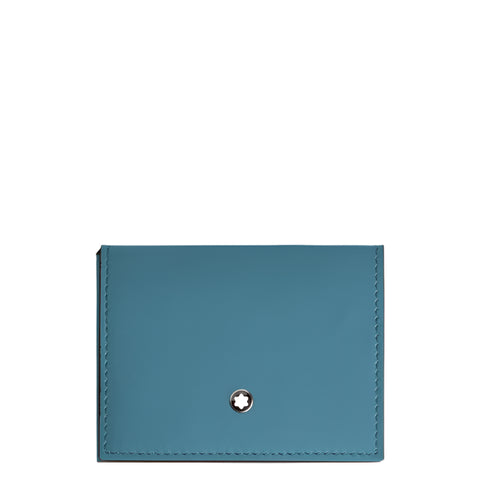 Montblanc Soft Trio 4cc Smoky Blue Card Holder