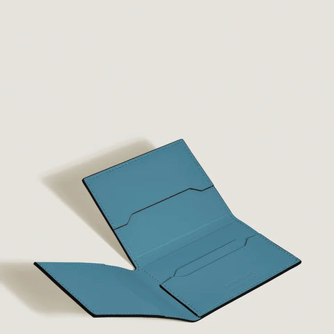 Montblanc Soft Trio 4cc Smoky Blue Card Holder