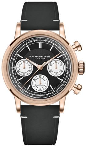 Raymond Weil Watch Millesime Automatic Tri-Compax Chronograph Black Sector 7765-PC5-20631
