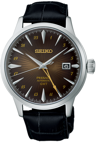 Seiko Presage Watch Cocktail Time Rusty Nail GMT SSK039J1