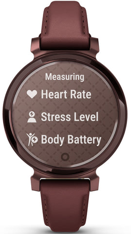 Garmin Lily 2 Classic Dark Bronze & Mulberry Leather Watch