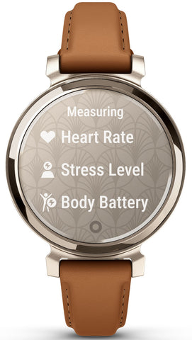 Garmin Lily 2 Classic Cream Gold & Tan Leather Watch