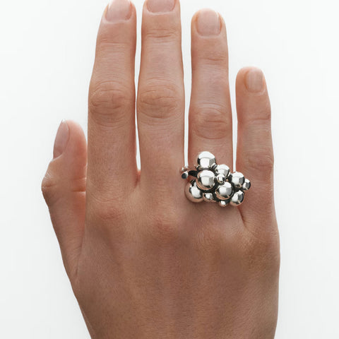 Georg Jensen Oxidised Sterling Silver Grape Ring