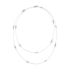 Georg Jensen Moonlight Grapes Sautoir Sterling Silver Long Necklace