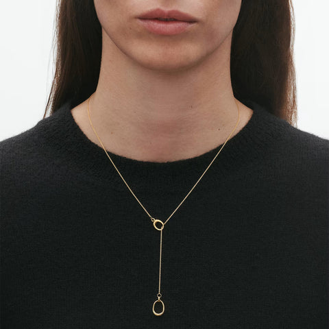 Georg Jensen Offspring 18ct Yellow Gold Lariat Necklace