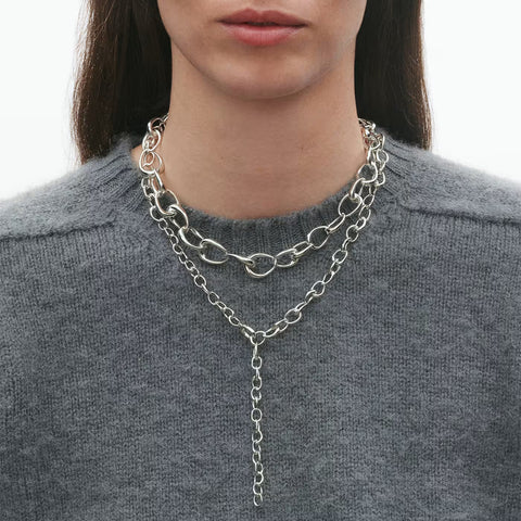 Georg Jensen Offspring Sterling Silver Link Necklace