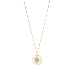 Georg Jensen Daisy 18ct Gold Plated White Enamel Necklace