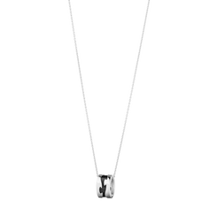 Georg Jensen Fusion 18ct White Gold Black HyCeram Pendant