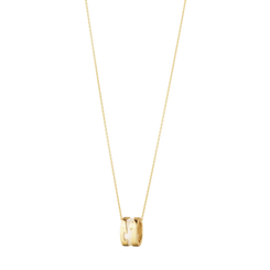 Georg Jensen Fusion 18ct Yellow Gold White HyCeram Pendant