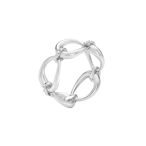 Georg Jensen Offspring Sterling Silver 0.14ct Diamond Ring