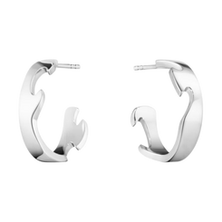 Georg Jensen Fusion 18ct White Gold Large Hoop Earrings