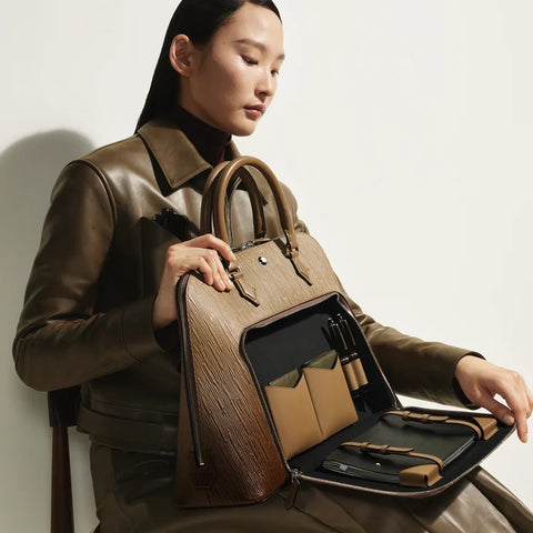Montblanc Sfumato Effect Writing Traveller Handbag