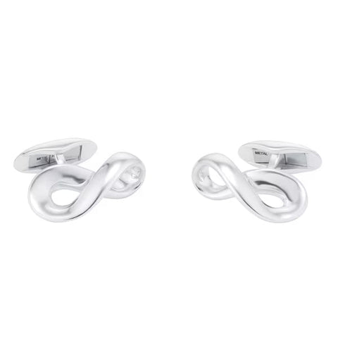 Geoeg Jensen Mens Classic Silver Infinity Cufflinks