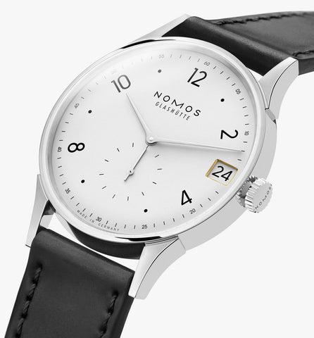 Nomos Glashutte Minimatik 39 Date Sapphire Crystal Watch