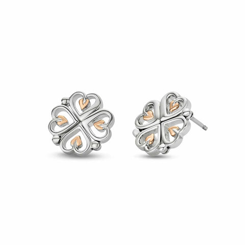 Clogau Tree of Life Sterling Silver Heart Drop-Stud Earrings