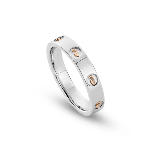Clogau Insignia Sterling Silver Slim Band Ring