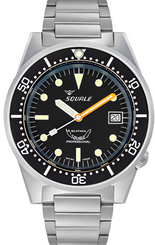 Squale Watch 1521 Black Blasted Bracelet 1521BKBL.SQ20S