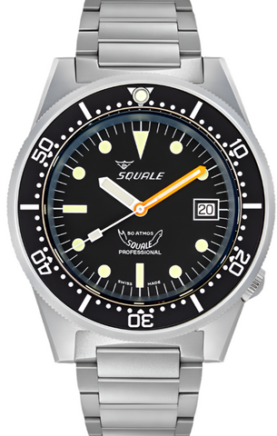 Squale Watch 1521 Black Blasted Bracelet 1521BKBL.SQ20S