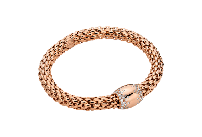 Fope 18ct Rose Gold 1.07ct Diamond Love Nest Flex'it Bracelet