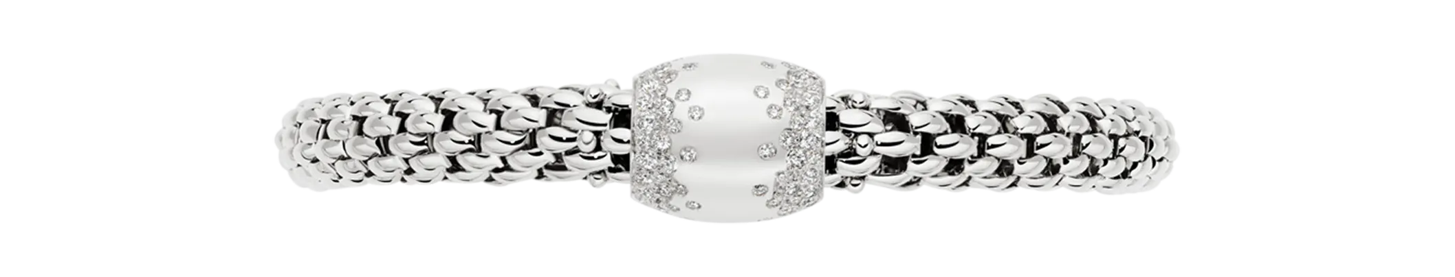 Fope 18ct White Gold 1.07ct Diamond Love Nest Flex'it Bracelet