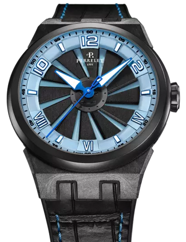 Perrelet Turbine Carbon Ice Blue Watch