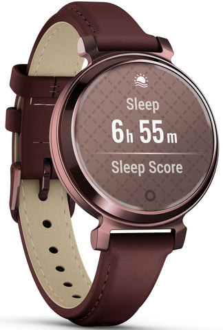 Garmin Lily 2 Classic Dark Bronze & Mulberry Leather Watch