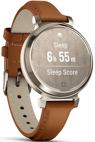 Garmin Lily 2 Classic Cream Gold & Tan Leather Watch