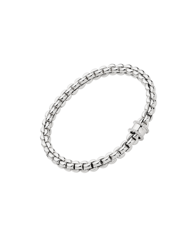 Fope 18ct White Gold 0.17ct Diamond Pavé Flex'it Bracelet