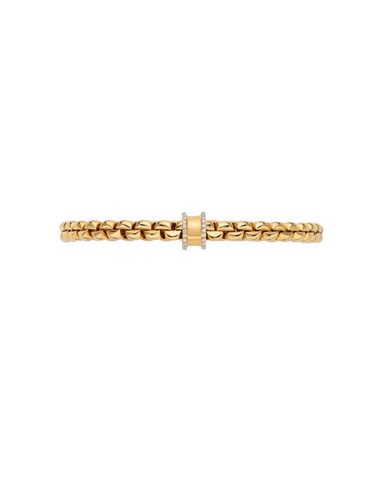 Fope 18ct Yellow Gold 0.17ct Diamond Pavé Flex'it Bracelet