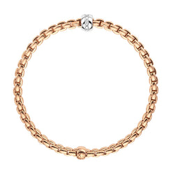 Fope Eka Tiny 18ct Rose Gold 0.07ct Diamond Bracelet, 733B/BBR.